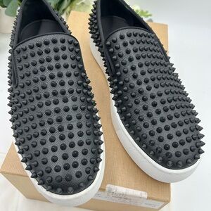 Men's Christian Louboutin roller boat slip on sneakers size 44 made in Italy